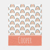 Cute pastelregenboog fleece deken (Voorkant)