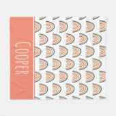 Cute pastelregenboog fleece deken (Voorkant (Horizontaal))
