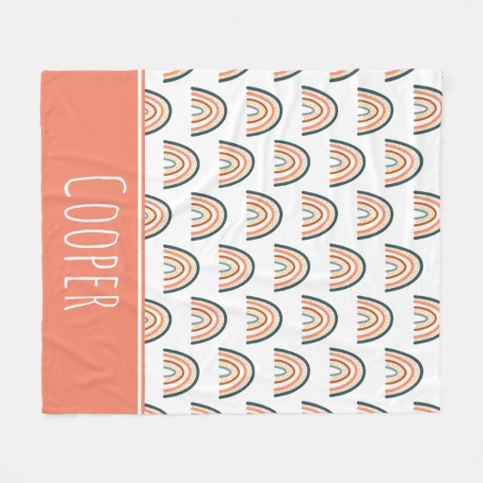 Cute pastelregenboog fleece deken (Voorkant (Horizontaal))