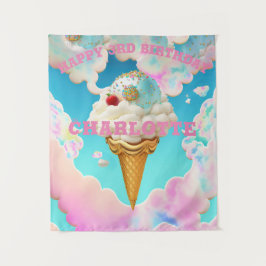 Cute Pastels Happy Birthday Dreamweaver Ice Cream Wandkleed