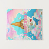 Cute Pastels Happy Birthday Dreamweaver Ice Cream Wandkleed (Voorkant (horizontaal))