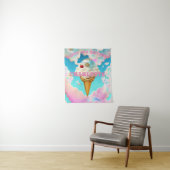 Cute Pastels Happy Birthday Dreamweaver Ice Cream Wandkleed (In situ)