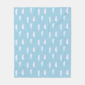 Cute pastelwolken op lichthemelblauw fleece blanke (Voorkant)