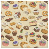 Cute Pastries Pattern Stof (Close Up)
