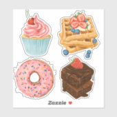 Cute Pastries Sticker (Vel)