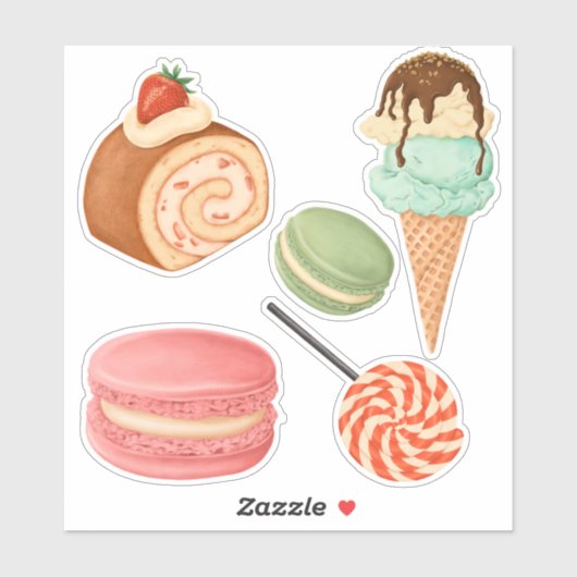 Cute Pastries Sticker (Vel)