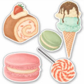 Cute Pastries Sticker (Voorkant)