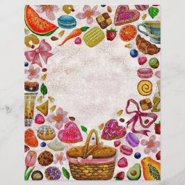 Cute Pastry Confections Sweets Briefhoofd