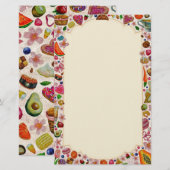 Cute Pastry Confections Sweets Briefpapier (Voorkant / Achterkant)