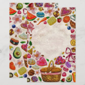 Cute Pastry Confections Sweets Briefpapier (Voorkant / Achterkant)