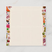 Cute Pastry Confections Sweets Informatiekaartje (Achterkant)