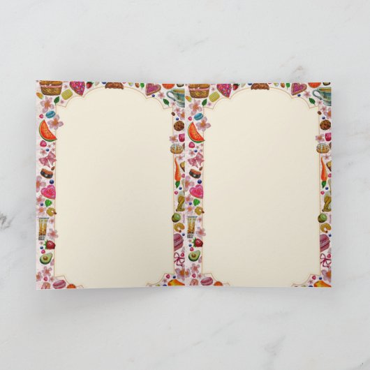 Cute Pastry Confections Sweets Kaart (Binnen)