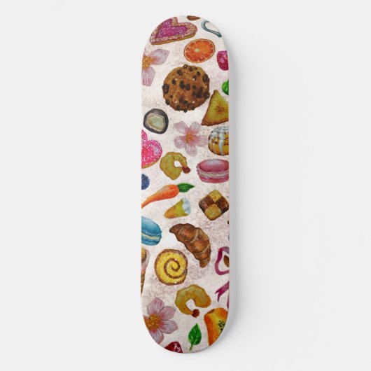 Cute Pastry Confections Sweets Persoonlijk Skateboard (Voorkant)