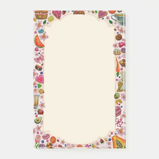 Cute Pastry Confections Sweets Post-it® Notes (Voorkant)