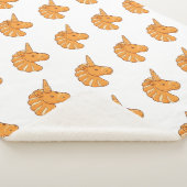 Cute Pastry Unicorn Head Cartoon Sherpa Deken (3/4)