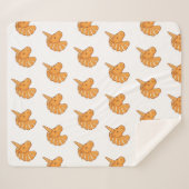 Cute Pastry Unicorn Head Cartoon Sherpa Deken (Voorkant (horizontaal))