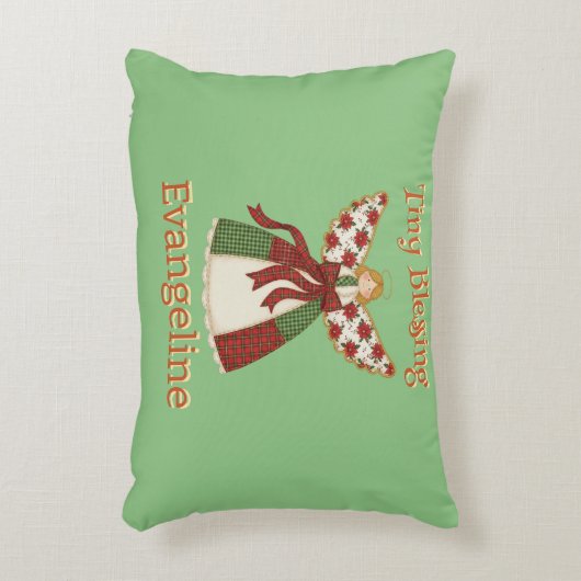 Cute Patchwork Angel – Personalized Baby Accent Kussen (Voorkant(Verticaal))