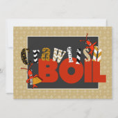 Cute Patchwork Fleur de Lis Crawfish Boil Kaart (Voorkant)