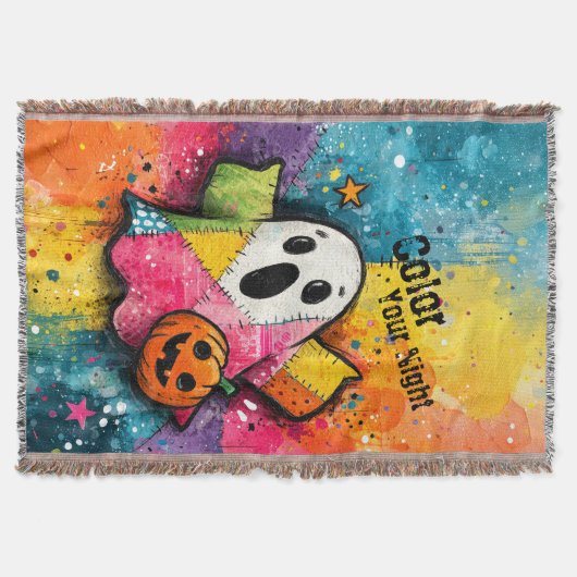Cute Patchwork Geest Kleurrijke Spat-art Deken (Voorkant)