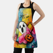 Cute Patchwork Ghost Colorful Splatter Art Schort (Insitu)