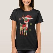 Cute Patchwork Reindeer Christmas Xmas Men Women K T-shirt (Voorkant)