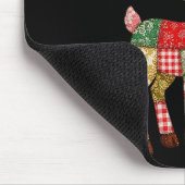 Cute Patchwork Rendier Kerstmis Xmas Mannen Vrouwe Muismat (Hoek)