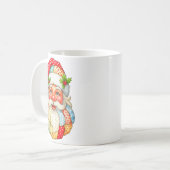 Cute Patchwork Santa Claus Christmas Xmas Men Wome Koffiemok (Voorkant links)