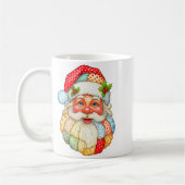 Cute Patchwork Santa Claus Christmas Xmas Men Wome Koffiemok (Links)