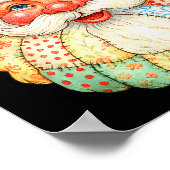 Cute Patchwork Santa Claus Christmas Xmas Men Wome Poster (Hoek)