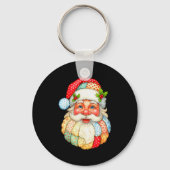 Cute Patchwork Santa Claus Christmas Xmas Men Wome Sleutelhanger (Voorkant)