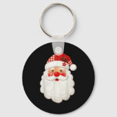 Cute Patchwork Santa Claus Christmas Xmas Men Wome Sleutelhanger (Voorkant)
