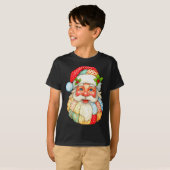 Cute Patchwork Santa Claus Christmas Xmas Men Wome T-shirt (Voorkant volledig)