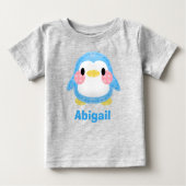 Cute Patchwork Style Penguin Art Personalised (Voorkant)