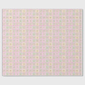 Cute Patchwork Teddybeer Dek quilt naadloos Cadeaupapier (Vlak)