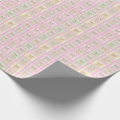 Cute Patchwork Teddybeer Dek quilt naadloos Cadeaupapier (Hoek)