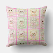 Cute Patchwork Teddybeer Dek quilt naadloos Kussen (Achterkant)