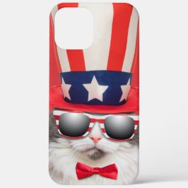Cute Patriotic American Cat Case-Mate iPhone Case