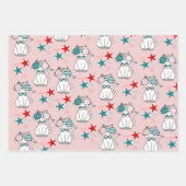 Cute Patriotic Cats Sprinkles Stars Pattern Inpakpapier Vel (Voorkant 3)