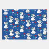 Cute Patriotic Cats Sprinkles Stars Pattern Inpakpapier Vel (Voorkant)