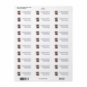 Cute Patriotic Donkey Return Address Etiket (Full Sheet)