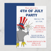 Cute Patriotic Eaglet Custom 4 of Juli Party