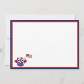 Cute Patriotic Owls Fourth of julitation Kaart (Achterkant)