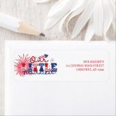 Cute Patriotic Return Address Label (Insitu)