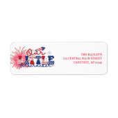 Cute Patriotic Return Address Label (Voorkant)