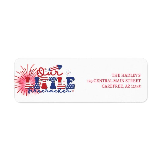 Cute Patriotic Return Address Label (Voorkant)