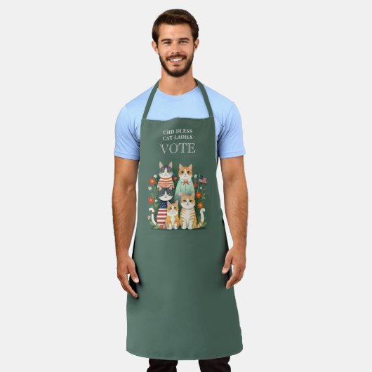Cute Patriotics Childless Cats Ladies Vote  Schort (Gedragen)