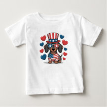 Cute Patriotische Puppy Kinder T-shirt