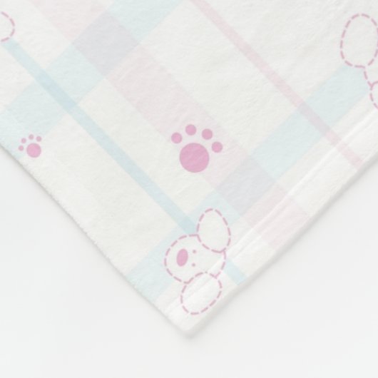 Cute patroon met honden fleece deken (Hoek)