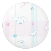 Cute patroon met honden keramische knop (Voorkant)