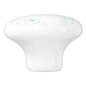 Cute patroon met honden keramische knop (Zijkant)